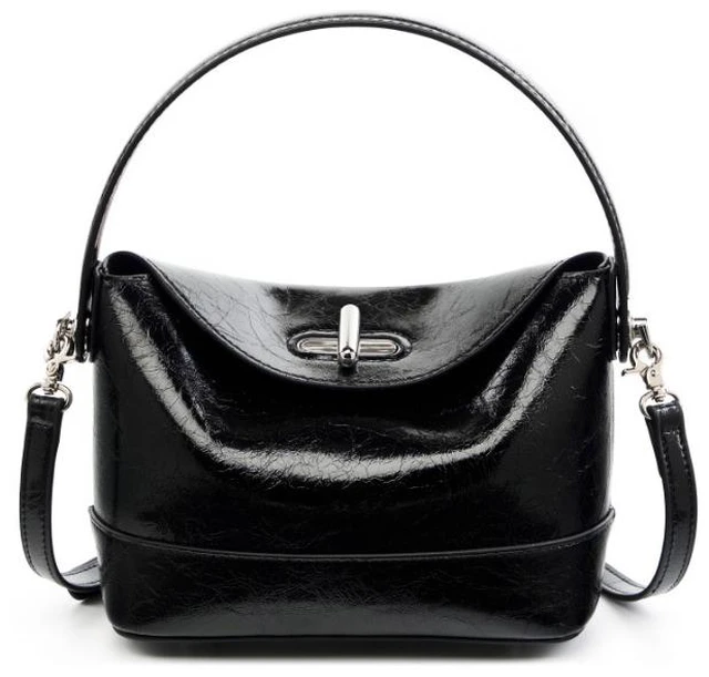 Main image of Genuine Leather Women Designer Handbag and Purse Black