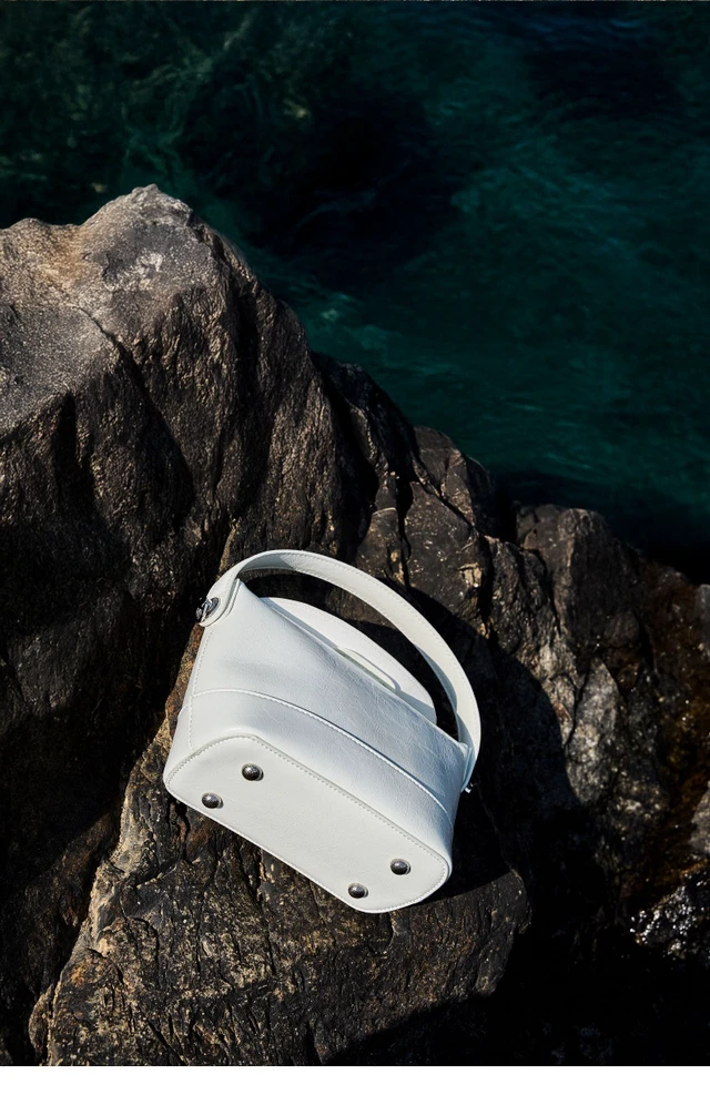 Alt view image 4 of 4 - Genuine Leather Women Designer Handbag and Purse White