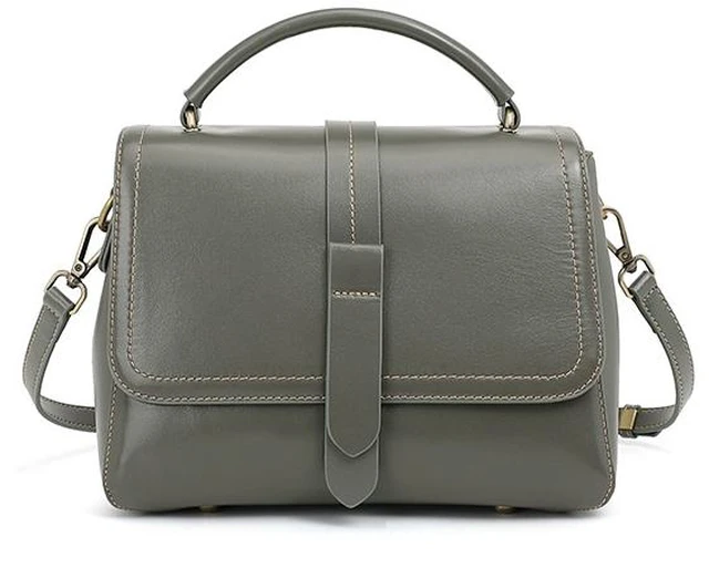 Main image of Women Genuine Leather Tote Bags Purses And Handbags Grey