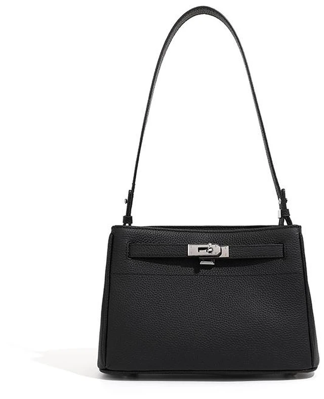 Main image of Women Retro Genuine Leather Handbag Black