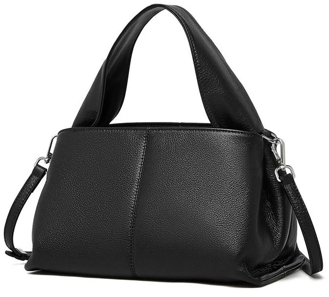Main image of Women Genuine Leather Handbag Black