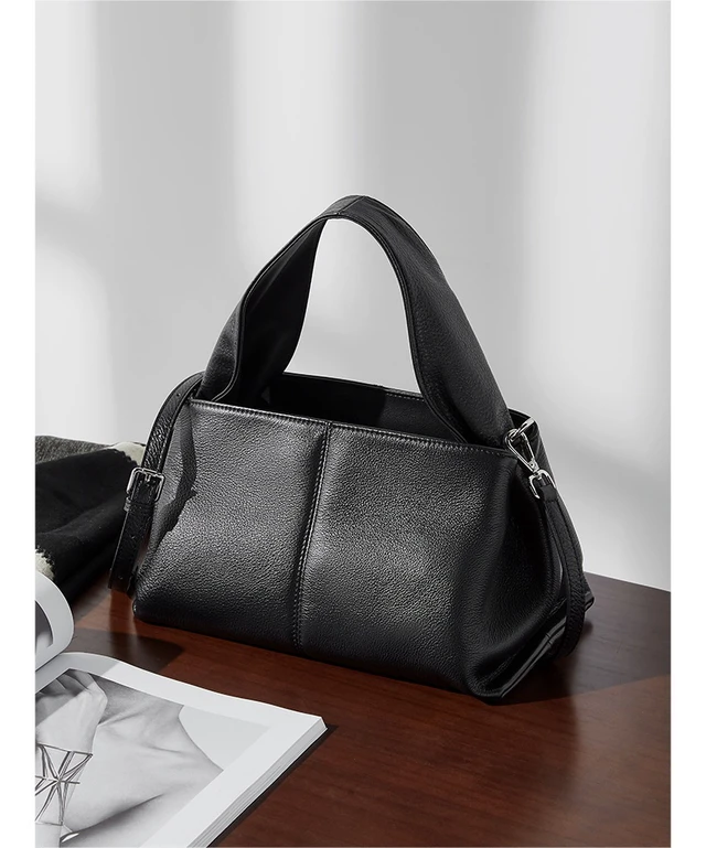 Alt view image 2 of 2 - Women Genuine Leather Handbag Black