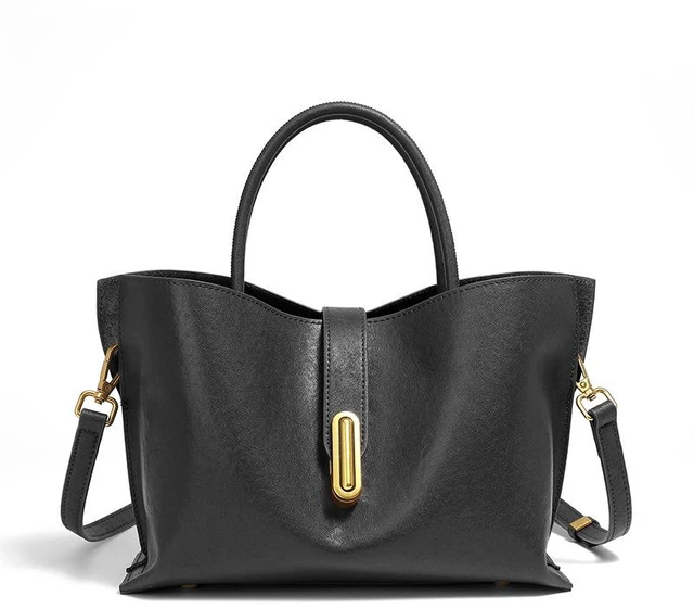 Main image of Genuine Leather Women Crossbody Bags Women's Tote Shoulder Bag Black