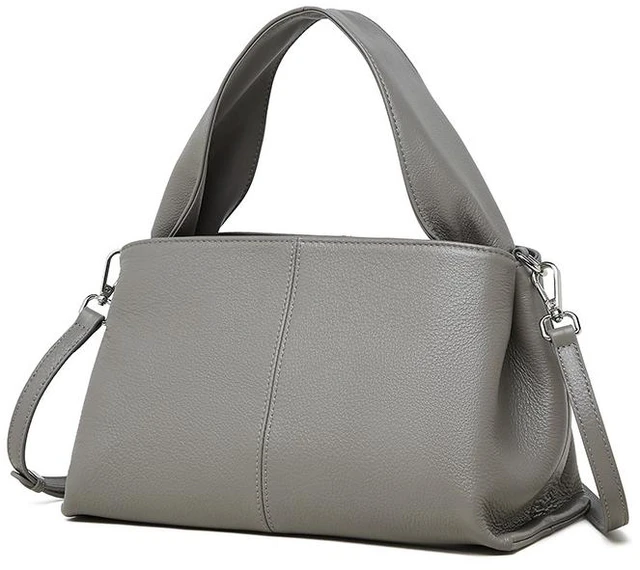 Main image of Women Genuine Leather Handbag Grey