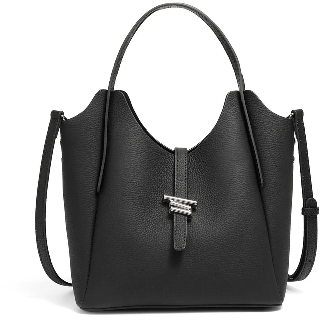 Main image of Genuine Leather Women Purses and Handbags Shoulder Tote Bags Black