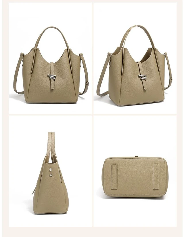 Alt view image 2 of 2 - Genuine Leather Women Purses and Handbags Shoulder Tote Bags