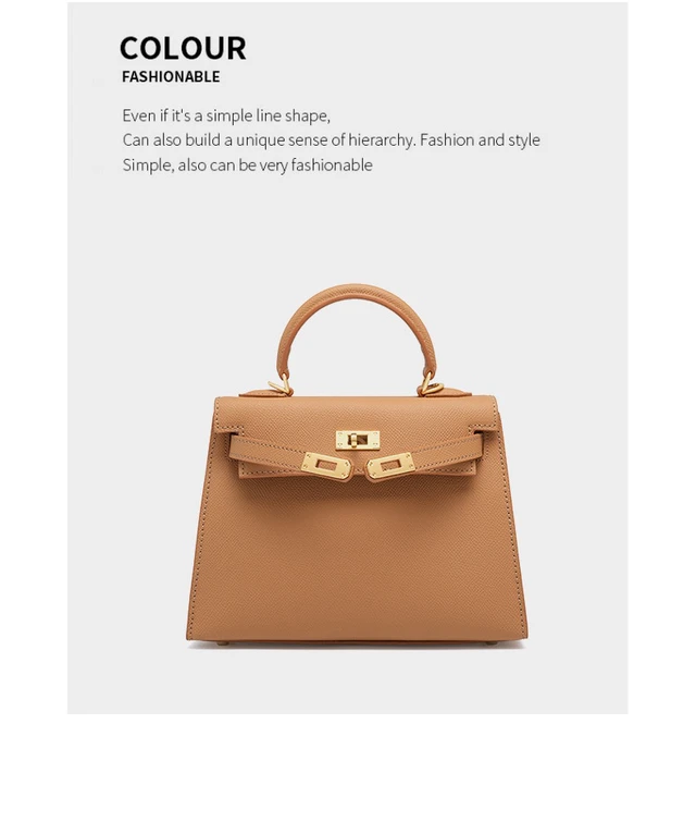 Alt view image 2 of 2 - Genuine Leather Women Makeup Bags Women's Tote Shoulder Bag Brown