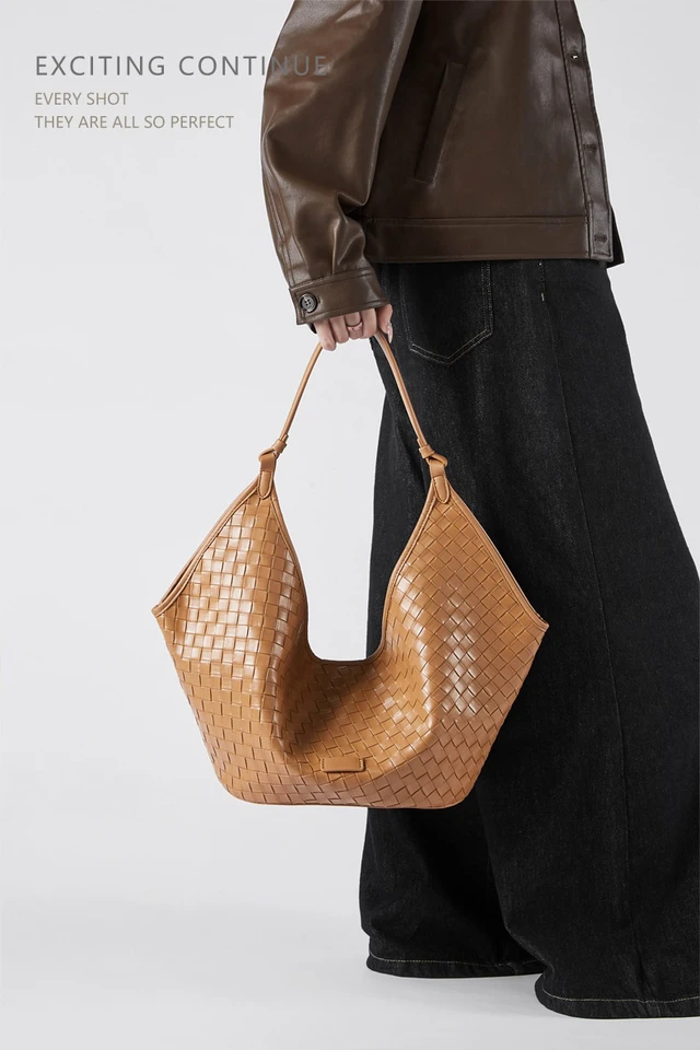 Alt view image 2 of 4 - Genuine Leather Women Handbags Brown