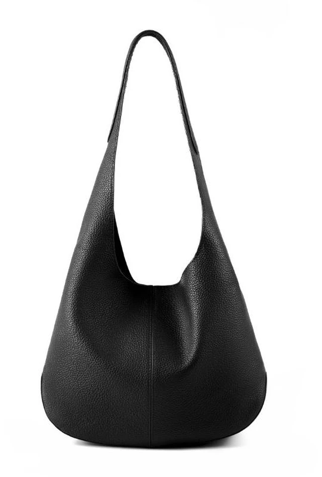 Main image of Genuine Leather Women Crossbody Bags Women's Tote Shoulder Bag Blakc