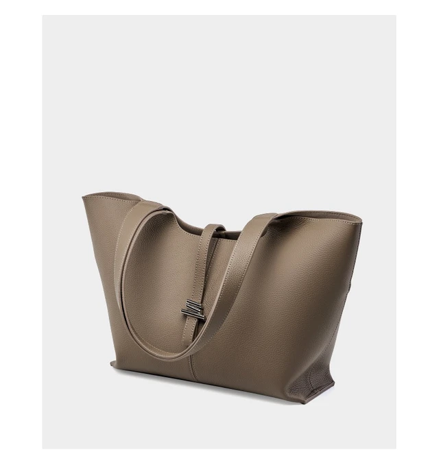 Alt view image 4 of 5 - Genuine Leather Women Shoulder Bag Mobile Phone Bag Grey