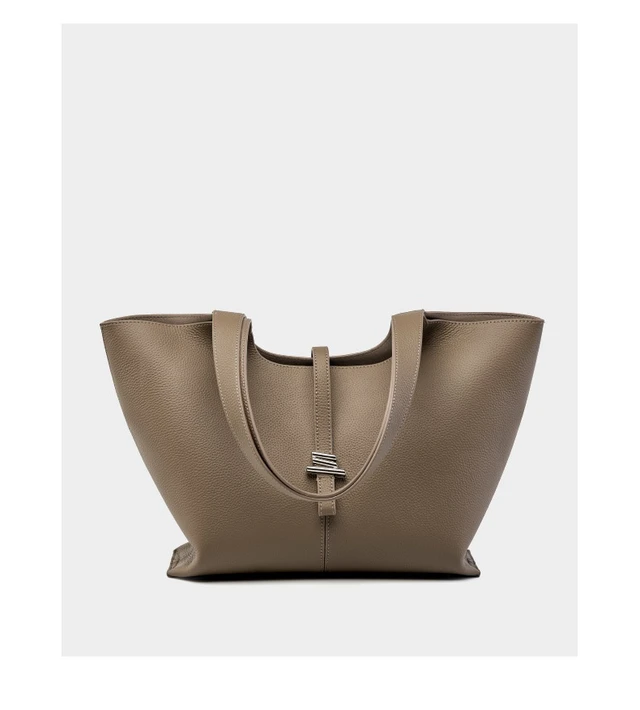 Alt view image 5 of 5 - Genuine Leather Women Shoulder Bag Mobile Phone Bag Grey