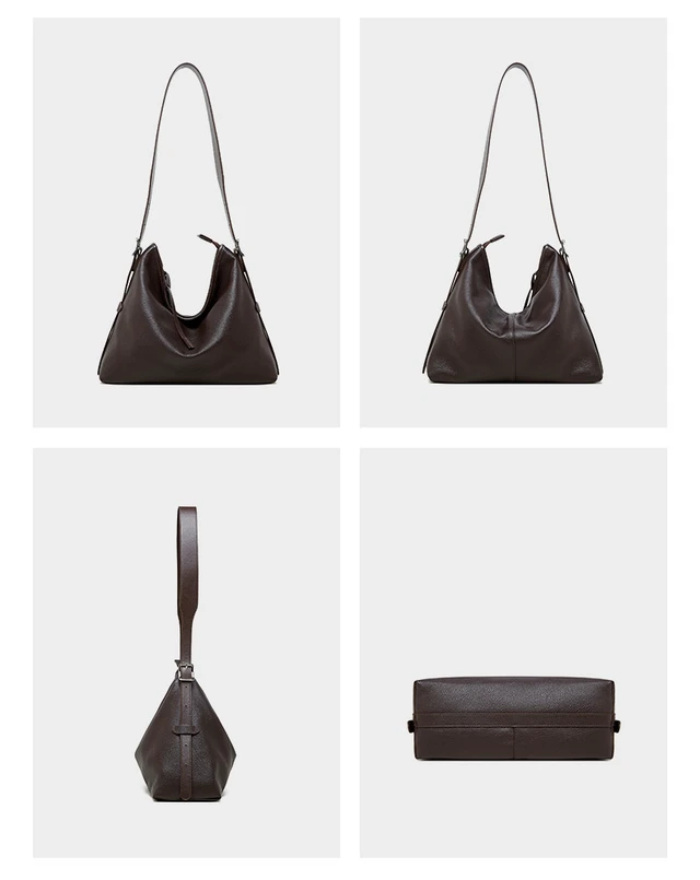 Alt view image 5 of 5 - Genuine Leather Women Tote Bag Handbags Brown