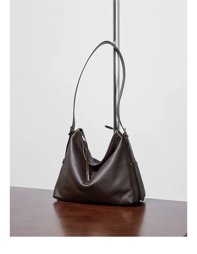 Alt view image 4 of 5 - Genuine Leather Women Tote Bag Handbags Brown
