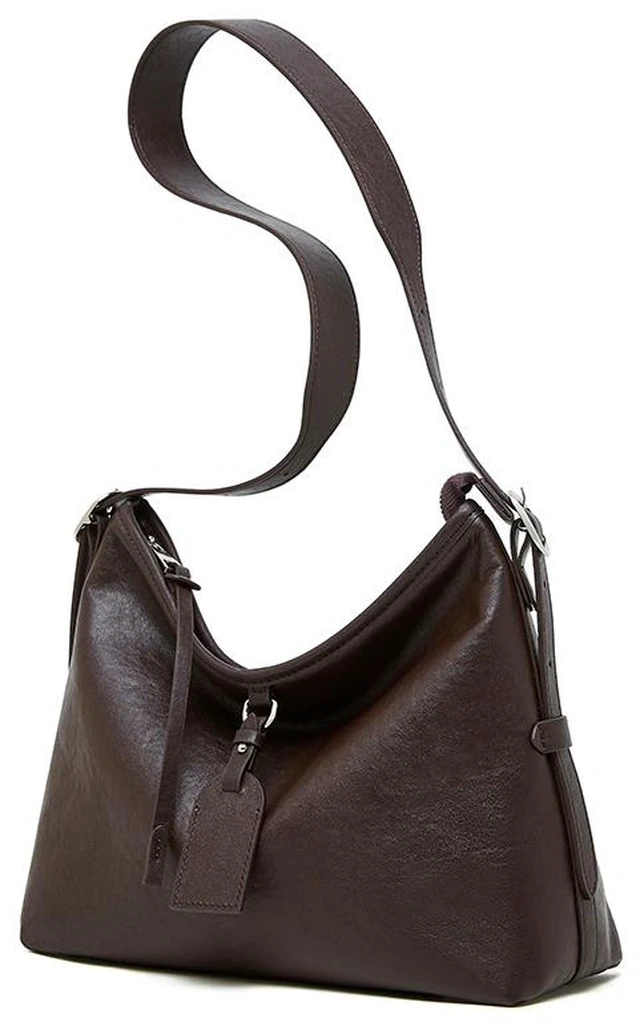 Main image of Genuine Leather Satchel Handbag for Women Vintage Handmade Shoulder Bag Brown