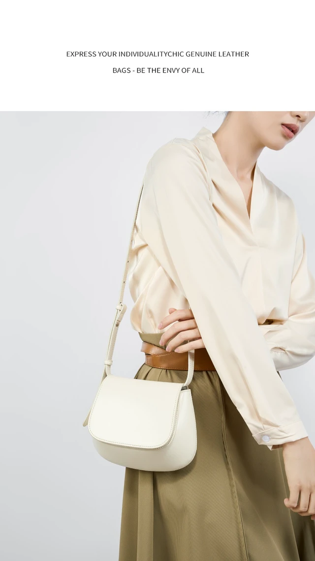 Alt view image 2 of 4 - Women Genuine Leather Tote Bag White