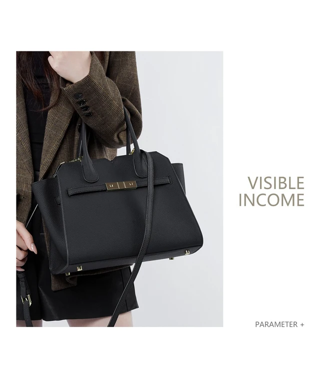 Alt view image 2 of 4 - Genuine Leather Women Shoulder Handbag Ladies Crossbody Purse Black