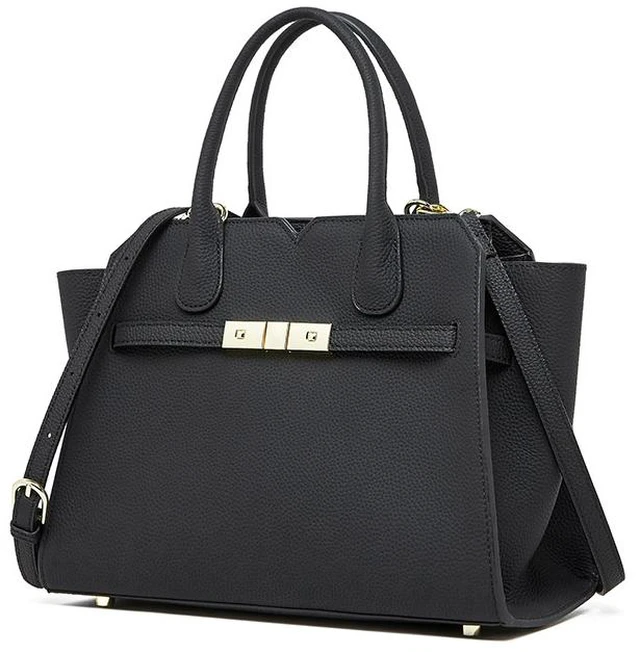 Main image of Genuine Leather Women Shoulder Handbag Ladies Crossbody Purse Black