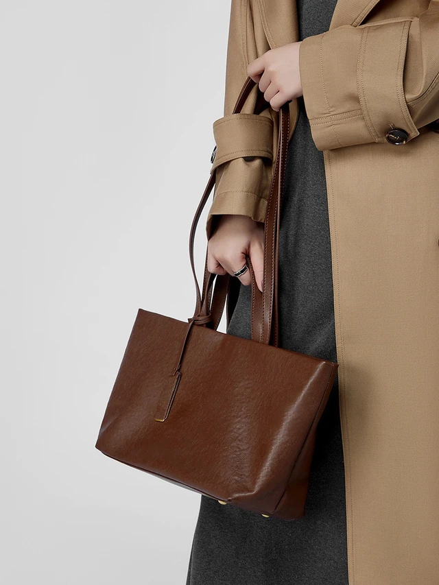 Alt view image 2 of 4 - Women Genuine Leather Tote Purse Shoulder Bag Brown