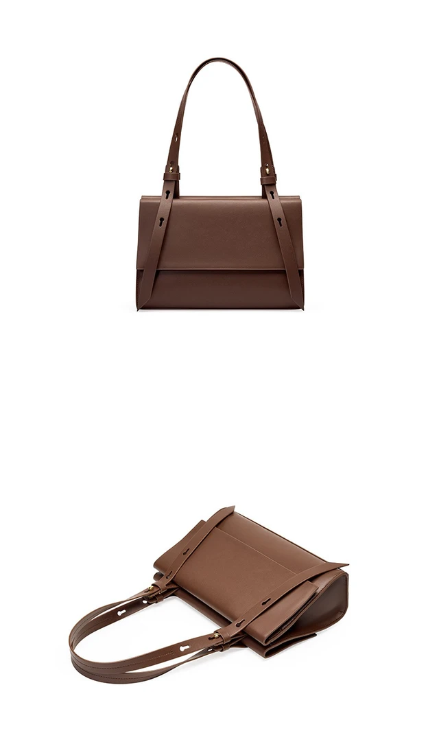 Alt view image 3 of 3 - Women Crossbody Bags Genuine Leather Shoulder Handbags Brown