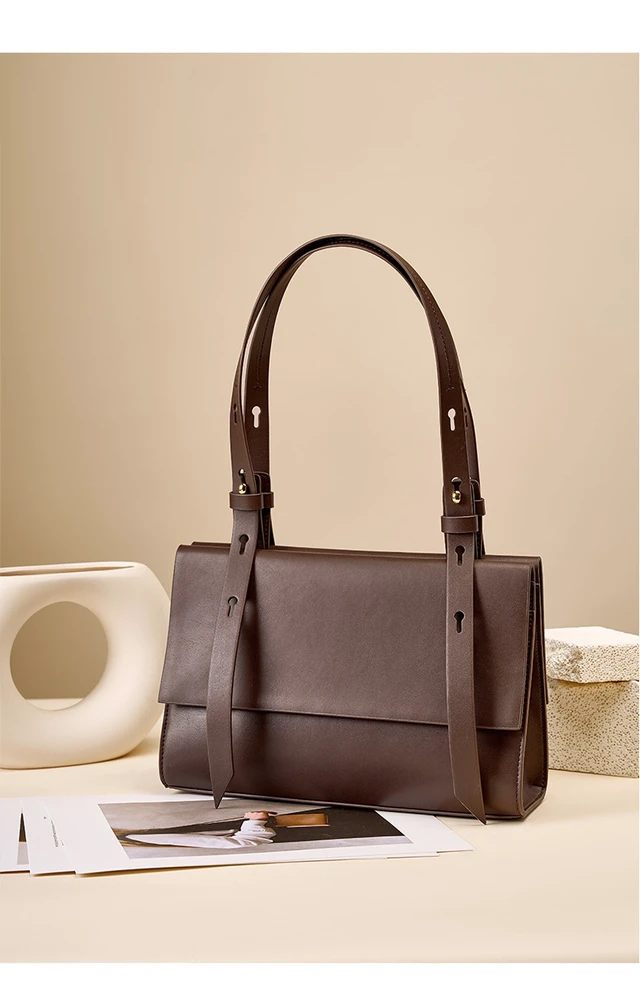 Alt view image 2 of 3 - Women Crossbody Bags Genuine Leather Shoulder Handbags Brown