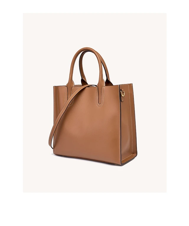 Alt view image 2 of 3 - Genuine Leather Womens Handbags Ladies Purse Satchel Shoulder Bags Brown