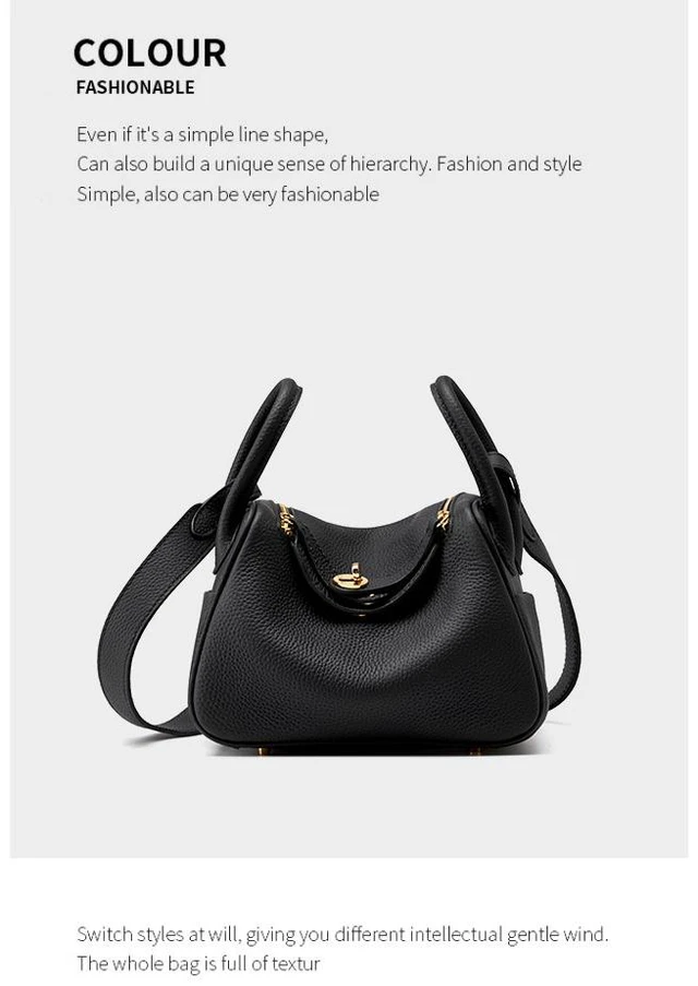 Alt view image 2 of 3 - Genuine Leather Women Retro Classic Clutch Hobo Tote Purse and Handbag Cute Crossbody Bags Black