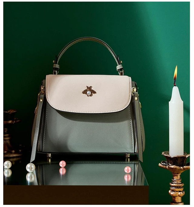 Alt view image 3 of 3 - Genuine Leather Women Purses and Handbags Shoulder Tote Bags Top Handle Satchel Multi