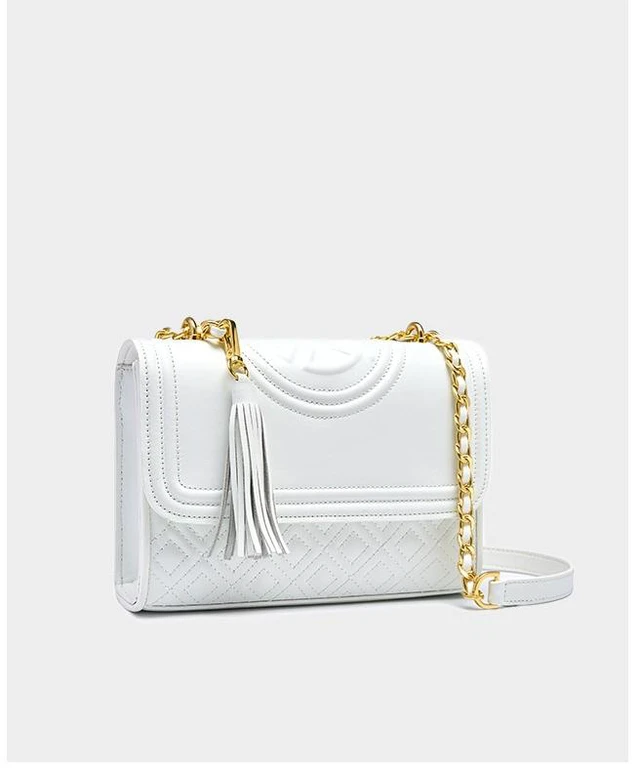 Alt view image 3 of 3 - Genuine Leather Women Medium Top Handle Handbags White