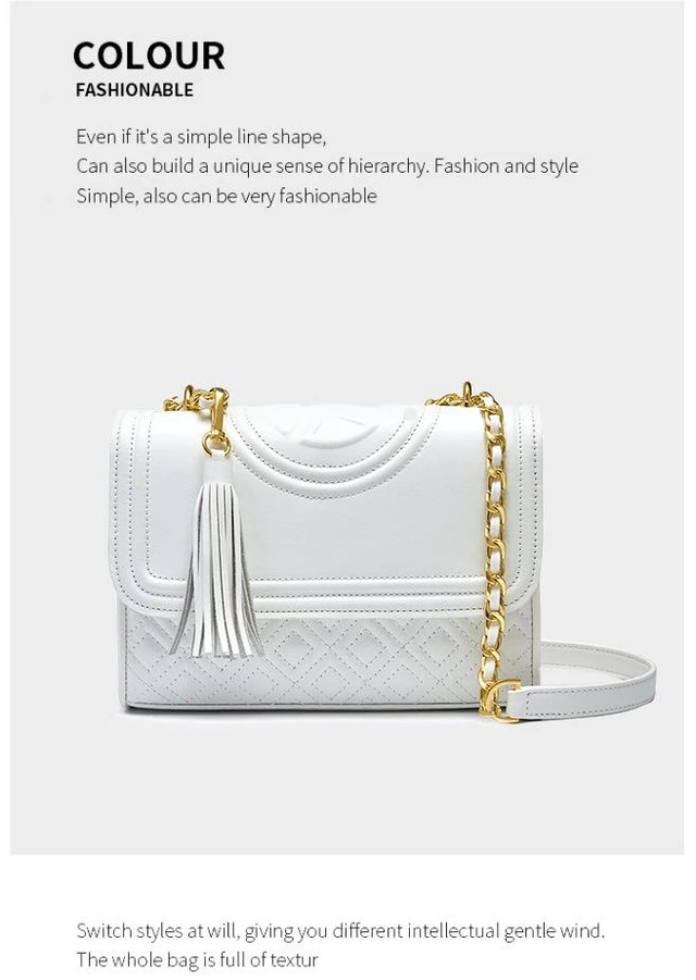 Alt view image 2 of 3 - Genuine Leather Women Medium Top Handle Handbags White