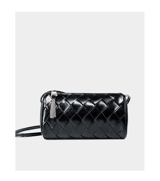Alt view image 2 of 4 - Women Trendy Small Shoulder Bag Genuine Leather Hobo Handbags Black