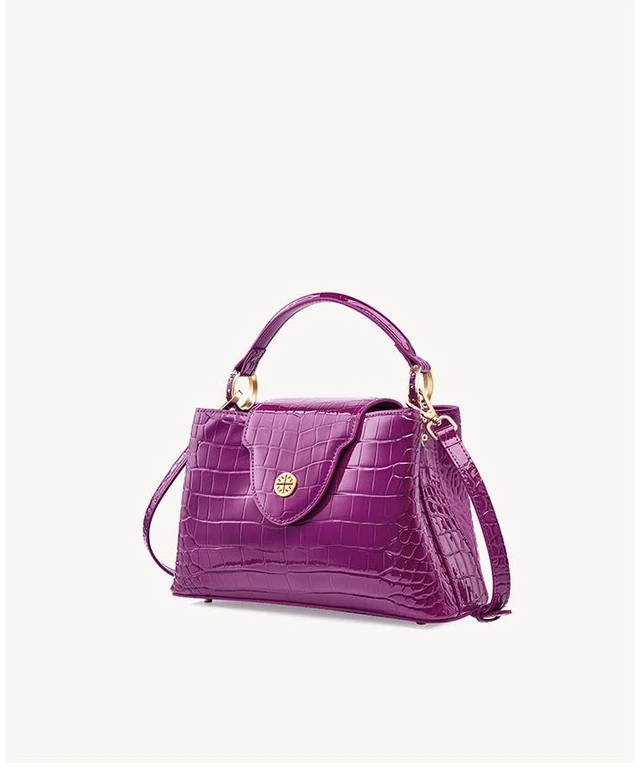 Alt view image 3 of 3 - Genuine Leather Fashion Hobo Bags Large Purse and Handbags Purple