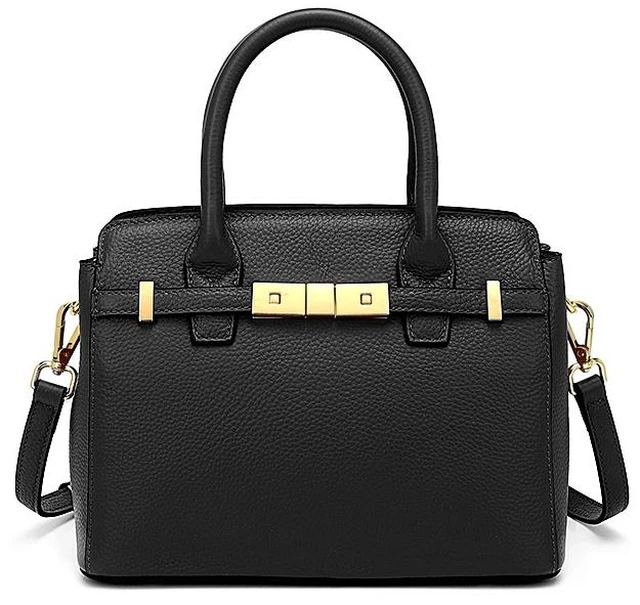 Main image of Genuine Leather Womens Purses and Handbags Shoulder Bag Black