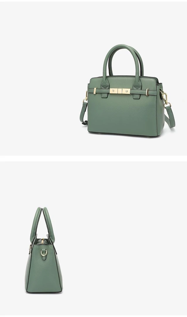 Alt view image 2 of 3 - Genuine Leather Womens Purses and Handbags Shoulder Bag Green