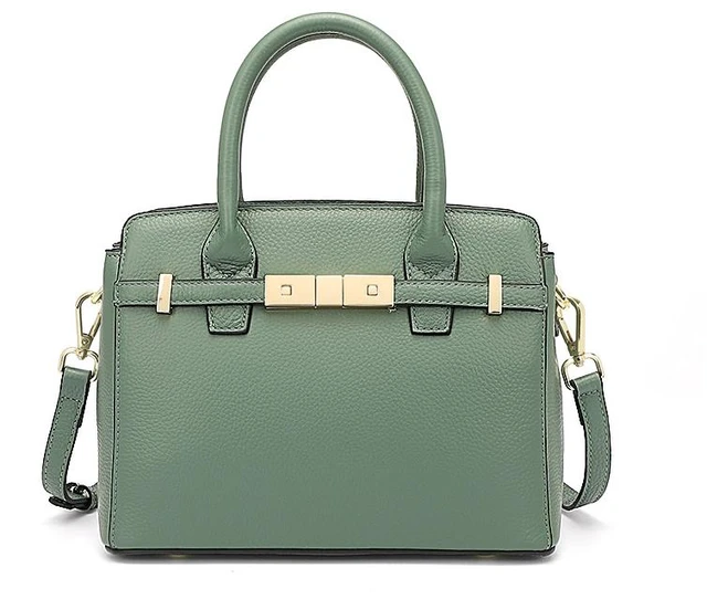 Main image of Genuine Leather Womens Purses and Handbags Shoulder Bag Green