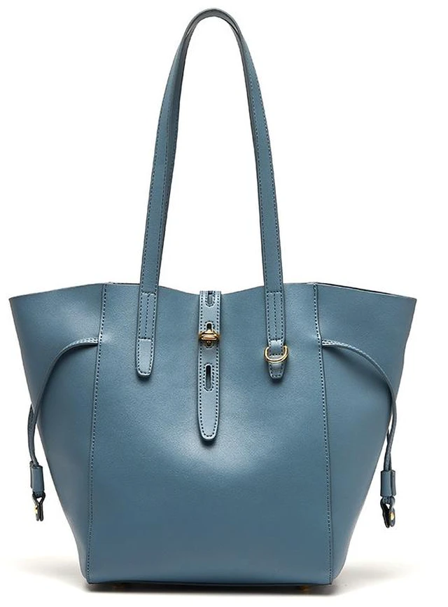 Main image of Genuine Leather Fashion Women Tote Bag Shoulder Handbags Blue