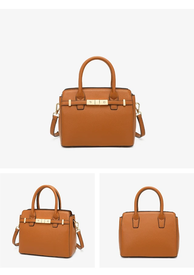 Alt view image 2 of 2 - Genuine Leather Womens Purses and Handbags Shoulder Bag Brown