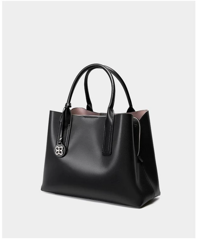 Alt view image 3 of 3 - Genuine Leather Womens Fashion Purses and Handbags Top Handle Satchel Tote Bags Black