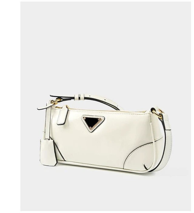 Alt view image 3 of 3 - Genuine Leather Women Trendy Cresent Shoulder Bag Hobo Handbags White