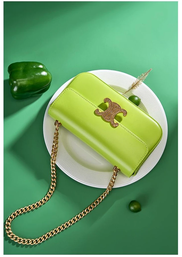 Alt view image 2 of 3 - Genuine Leather Women Crossbody Bags Medium Size Shoulder Handbags Green