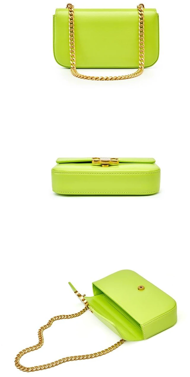 Alt view image 3 of 3 - Genuine Leather Women Crossbody Bags Medium Size Shoulder Handbags Green