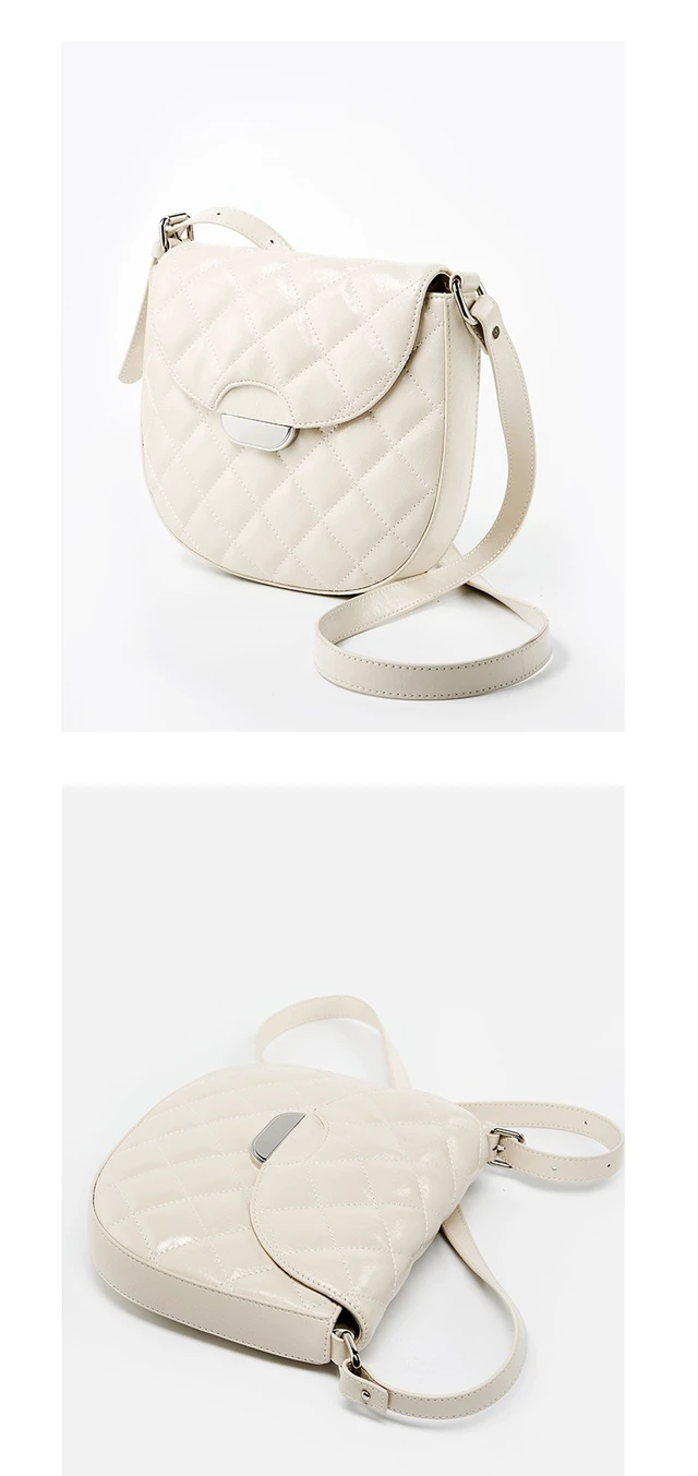 Alt view image 3 of 5 - Genuine Leather Women Tote Bags Shoulder Purses Crossbody Bag Top Handle Handbags White