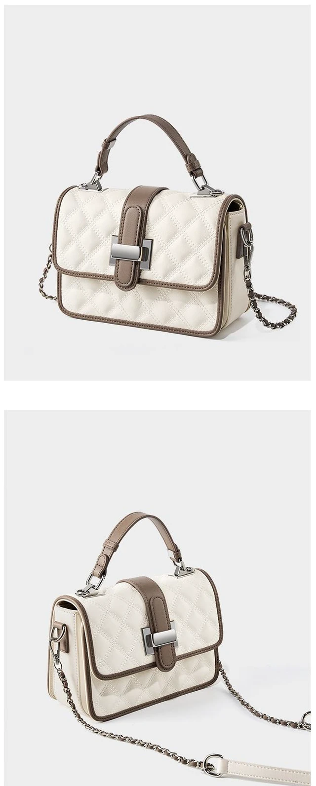 Alt view image 3 of 4 - Genuine Leather LOVEVOOK Purses Tote Bag for Women, Handbags Large Shoulder Bag White