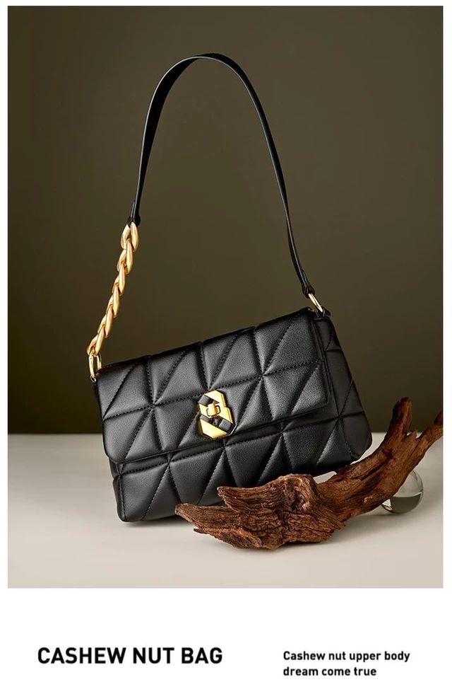 Alt view image 2 of 2 - Genuine Leather Women Shoulder Bag Vintage Crossbody Purse Handbag Black