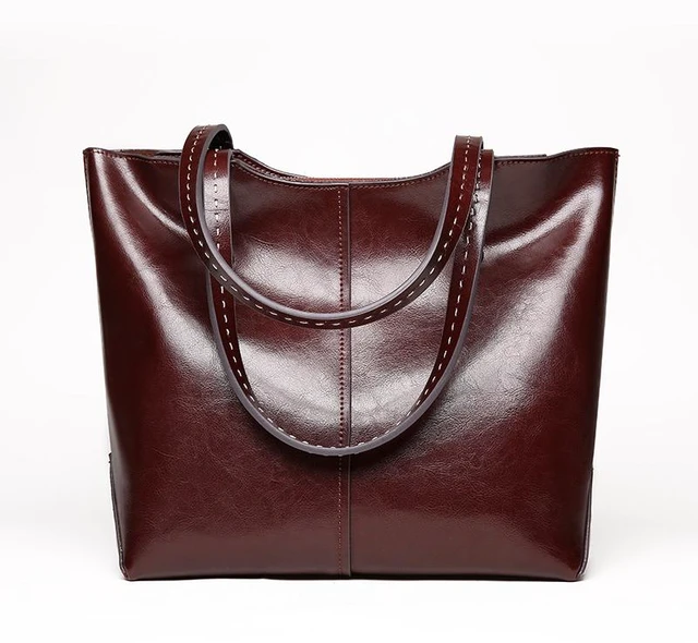 Main image of Women Genuine Leather Handbags Tote Purse Shoulder Bag Brown