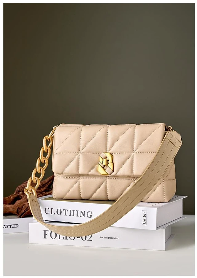 Alt view image 2 of 4 - Genuine Leather Women Shoulder Bag Vintage Crossbody Purse Handbag Cream