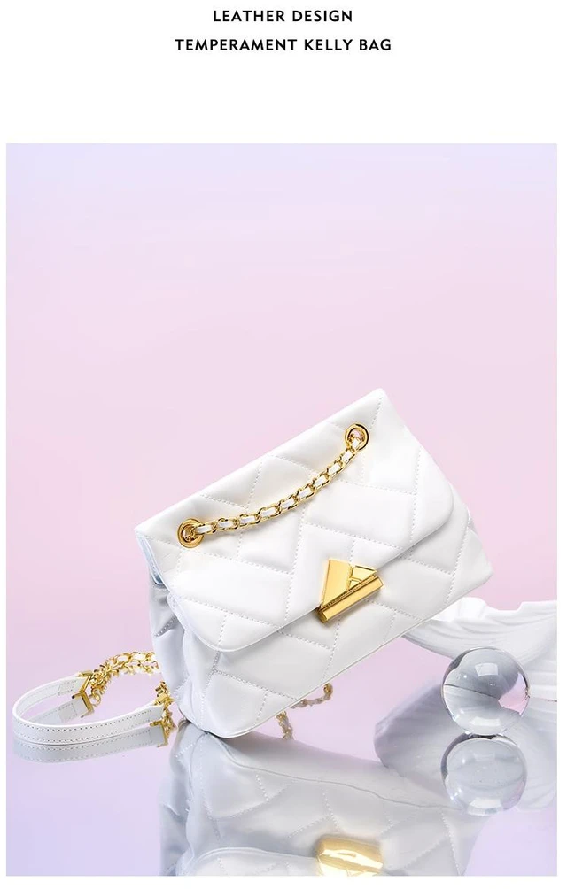 Alt view image 2 of 2 - Genuine Leather Women Small Hobo Bag Slouchy Shoulder Bag White