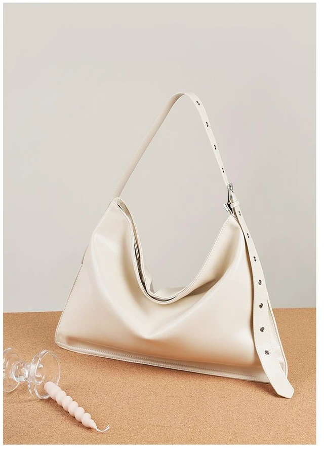 Alt view image 3 of 4 - Genuine Leather Fashion Hobo Bags Large Purse and Handbags White