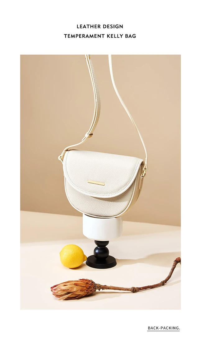 Alt view image 3 of 3 - Women Genuine Leather Purses Handbags Tote Bag Shoulder Bag White