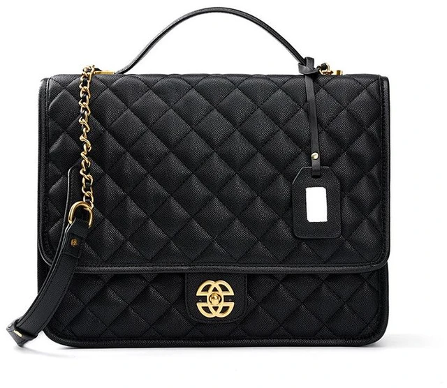 Main image of Genuine Leather Crossbody Purses for Women Handbag and Backpack Black