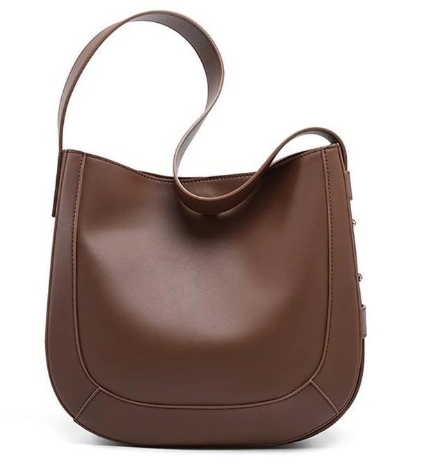 Main image of Genuine Leather Women Fashion Shoulder Designer Purses and Handbags Brown